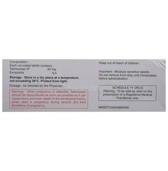 telmikind 40mg tablet 10's